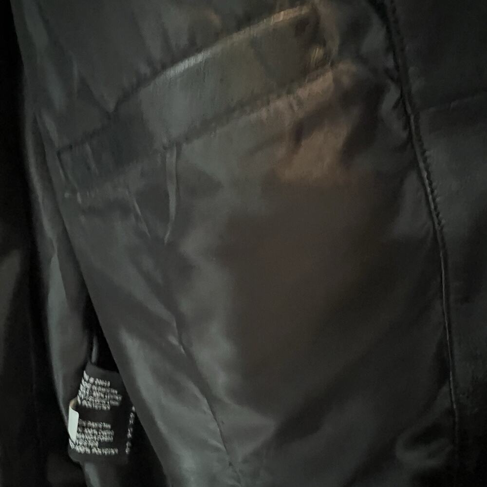 💞 Excelled Collection 2XL Black Genuine Leather Long Coat Leopard Lined Plus - Picture 9 of 12